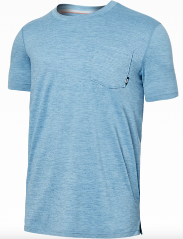 ALL DAY COOLING Short Sleeve Crew / Washed Blue Heather