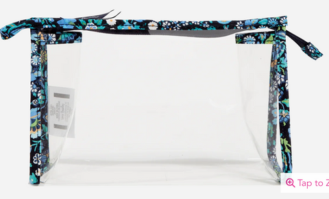 Clear Trapeze Cosmetic Bag -Dreamer Paisley