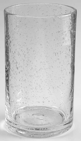 Flat Tumbler Bubble Glass 16oz