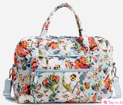 Weekender Travel Bag- Sea Air Floral