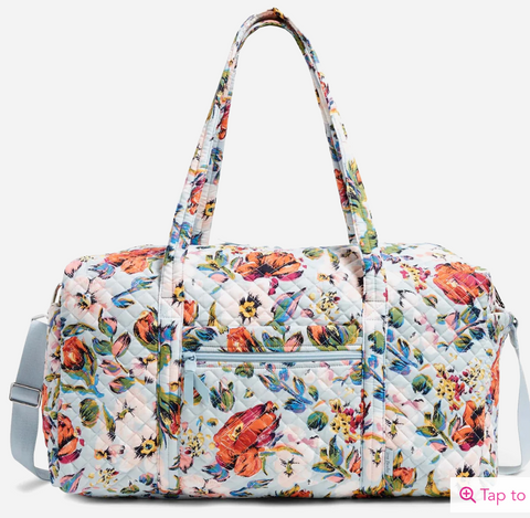 Large Travel Duffel- Sea Air Floral