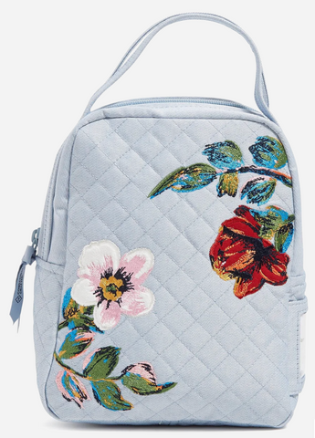 Blue Lunch Bunch Bag/ Sea Air Floral