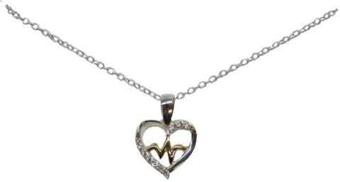 Heart Beat Necklace/ Silver