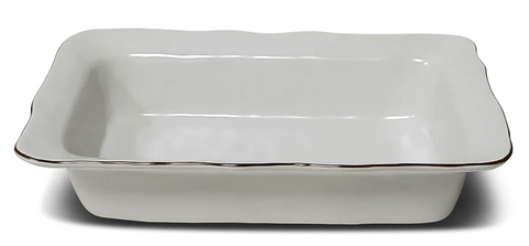 Cantaria Medium Rectangular Baker Matte White