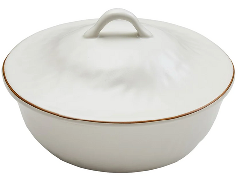Cantaria Round Covered Casserole Matte White