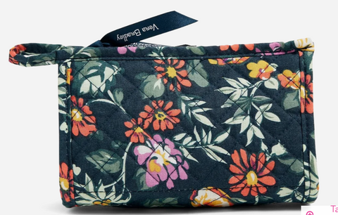 Mini Trapeze Cosmetic Bag -Fresh-Cut Floral Green