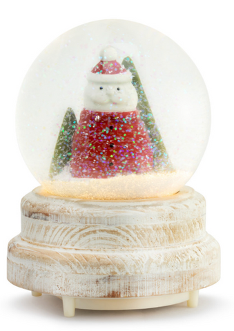 Lit Musical Santa Snow Globe