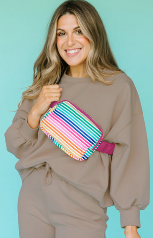 Line by Line Crossbody Bag