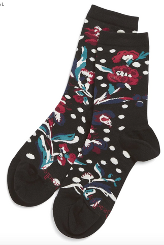 Crew Socks- Perennials Noir