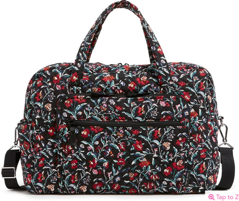 Weekender Travel Bag- Perennials Noir
