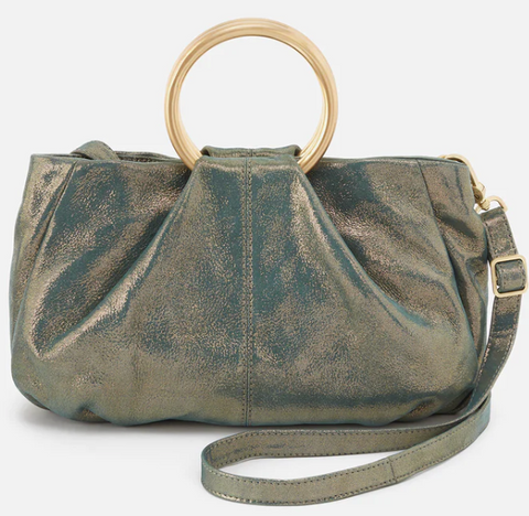 SHEILA HARD RING SATCHEL- Evergreen Shimmer