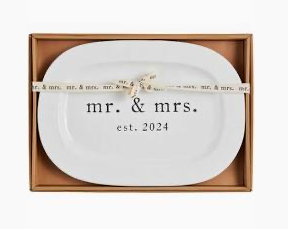 Mr. & Mrs. Est. 2024 Platter