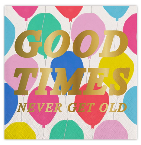 Foil Beverage Napkins- Good Times Balloons