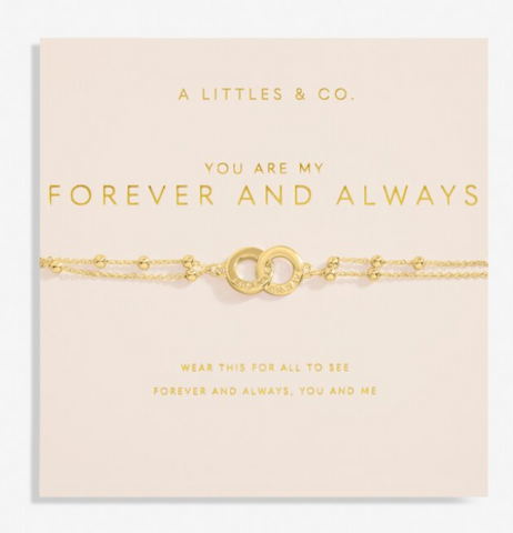 Forever Yours 'You Are My Forever And Always' Bracelet In Gold-Tone Plating