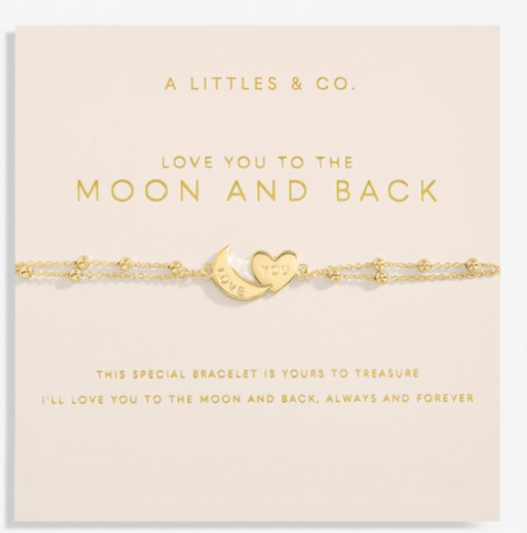 Forever Yours 'Love You To The Moon And Back' Bracelet In Gold-Tone Plating