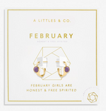 Birthstone Hoop Earrings In Gold-Tone Plating