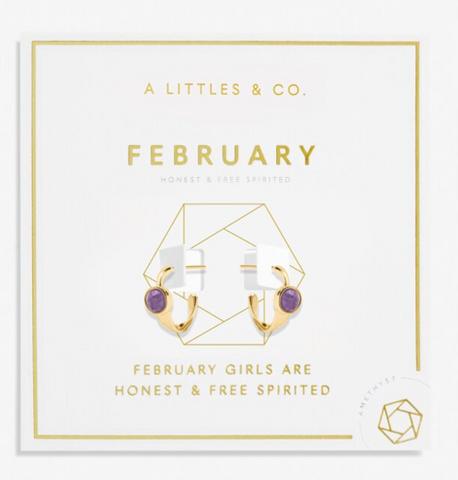 Birthstone Hoop Earrings In Gold-Tone Plating