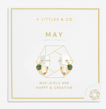 Birthstone Hoop Earrings In Gold-Tone Plating