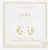Birthstone Hoop Earrings In Gold-Tone Plating