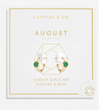 Birthstone Hoop Earrings In Gold-Tone Plating