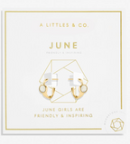 Birthstone Hoop Earrings In Gold-Tone Plating