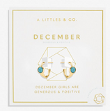 Birthstone Hoop Earrings In Gold-Tone Plating