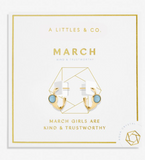 Birthstone Hoop Earrings In Gold-Tone Plating