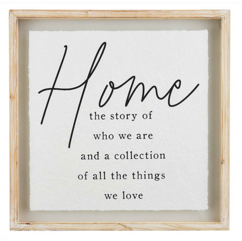 HOME GLASS WALL PLAQUE