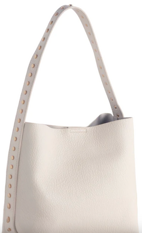 SHIRALEAH RYKER BUCKET BAG, IVORY