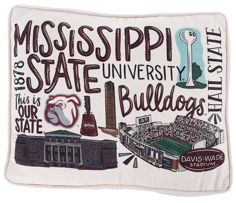 Mississippi State Icon Pillow