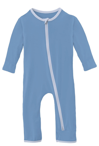 Coverall with 2 Way Zipper in Dream Blue with Dew 5 out of 5 star rating