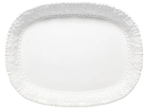 Historia Large Oval Platter Paperwhite