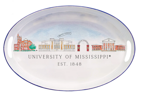 Ole Miss Skyline Oval Tray