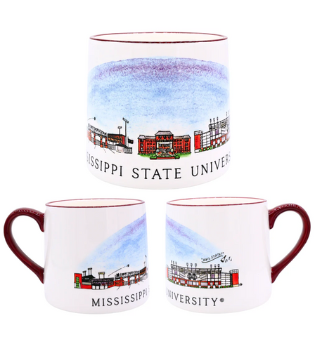 Mississippi State Skyline Ceramic Mug