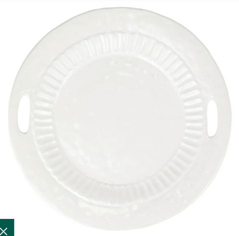 PIETRA SERENA HANDLED ROUND TRAY