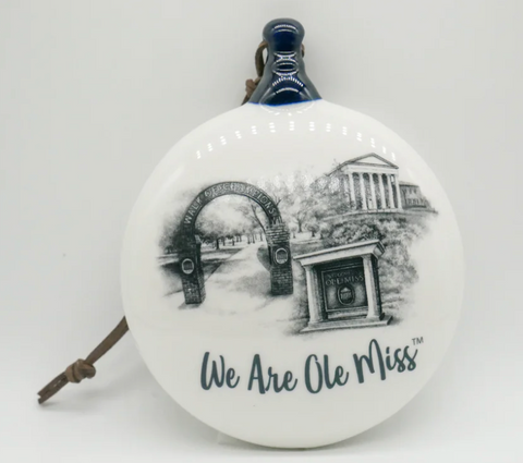 Ole Miss Campus Ceramic Puff Ornament