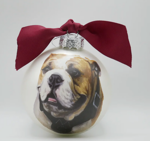 Miss State Mascot Glass Ball Ornament