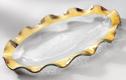 Ruffle Oval Serving Platter