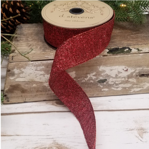 Metallic Chenille - Red