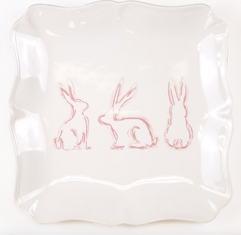 Lily Belle Bunny Square Platter