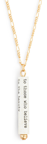 Believe in Beauty Quote Necklace