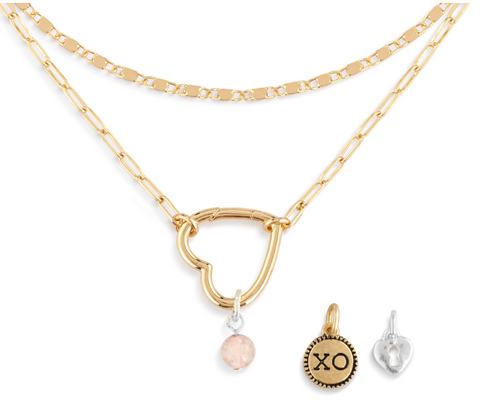 Love Necklace Jewelry Set - Gold