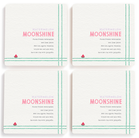 Recipes Watermelon Moonshine Coaster