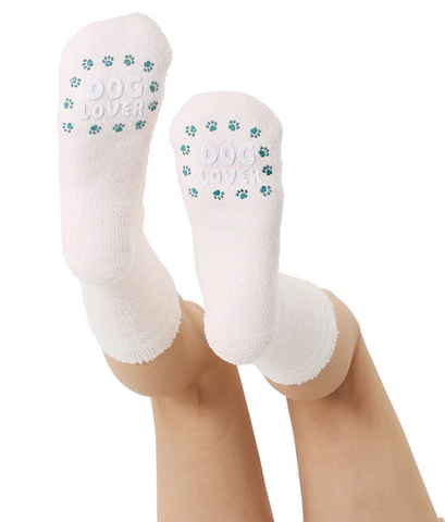 DOG LOVER FUZZY CREW SOCKS