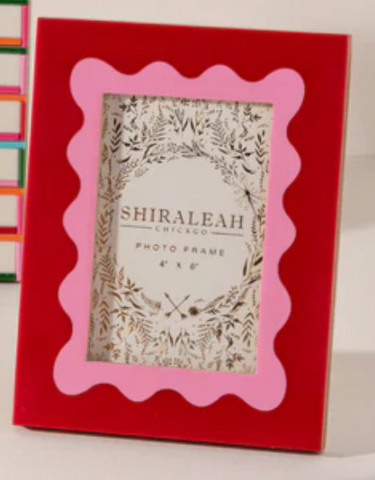 SHIRALEAH VIVA 5" X 7" WINDOW PANE PICTURE FRAME, Red & Pink