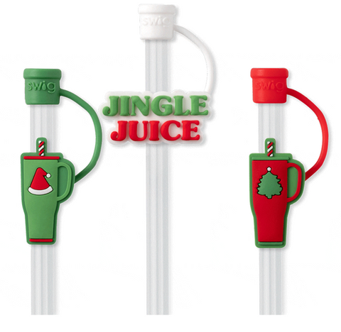 Jingle Juice Straw Toppers