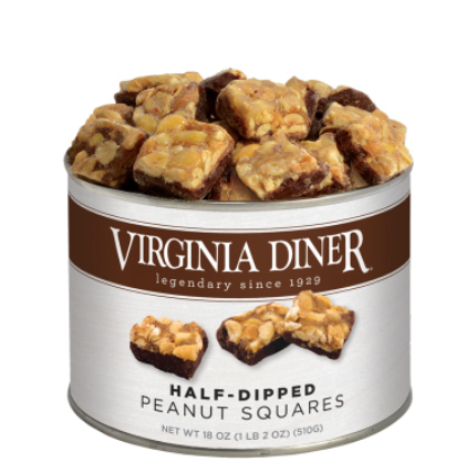 Half Dipped Peanut Squares