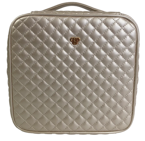 Mini Diva Makeup Case - Pearl Quilted