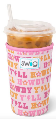 Howdy Y'all Iced Cup Coolie (Medium)