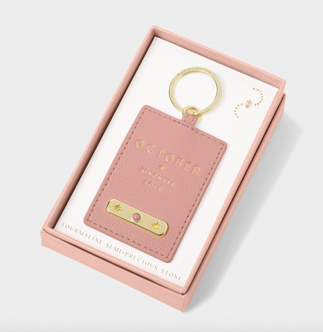 'October' Birthstone Keyring